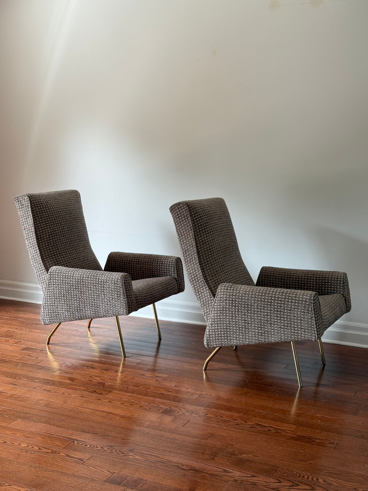 Concorde High Back Lounge Chairs by Louis Paolozzi, 1950s