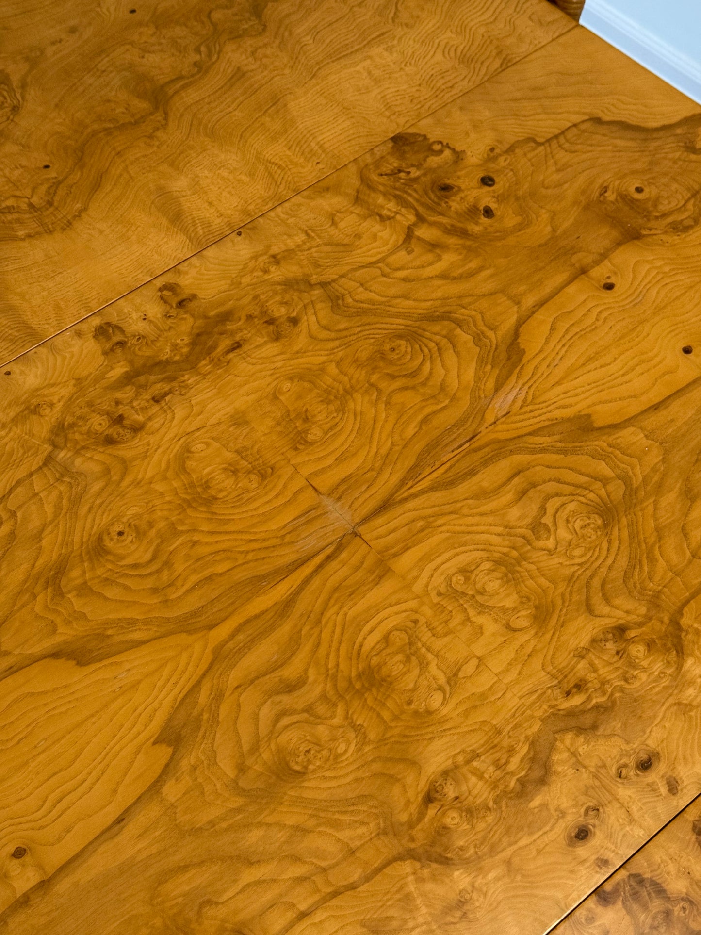 Milo Baughman Burlwood Parsons Dining Table for Thayer Coggin, 1970s