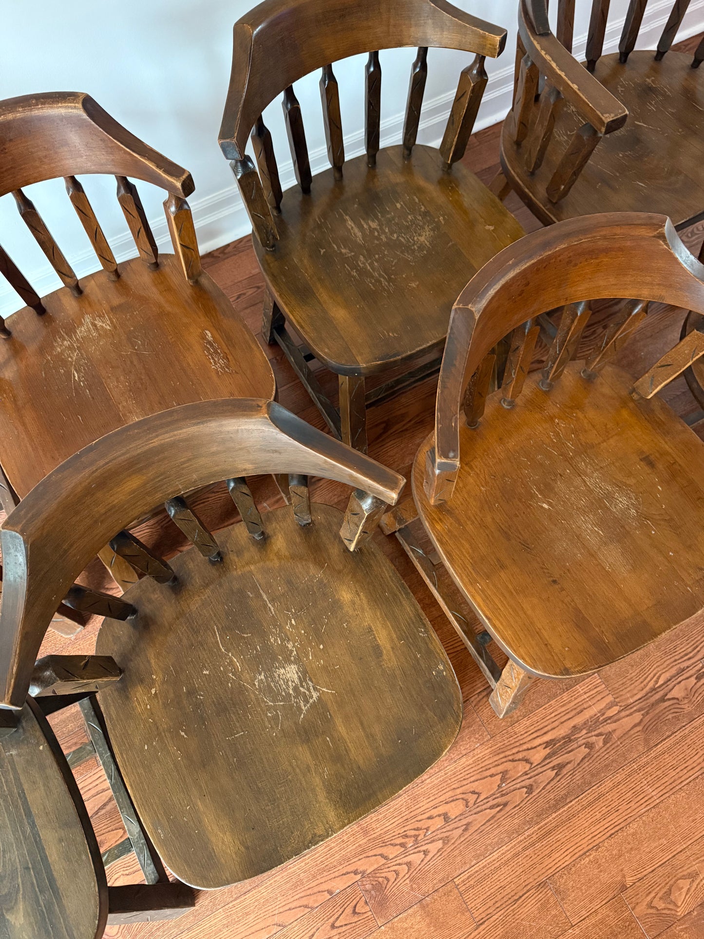 148 x Solid Oak Restaurant, Pub, Bistro or Dining Chairs, 1980 Lo