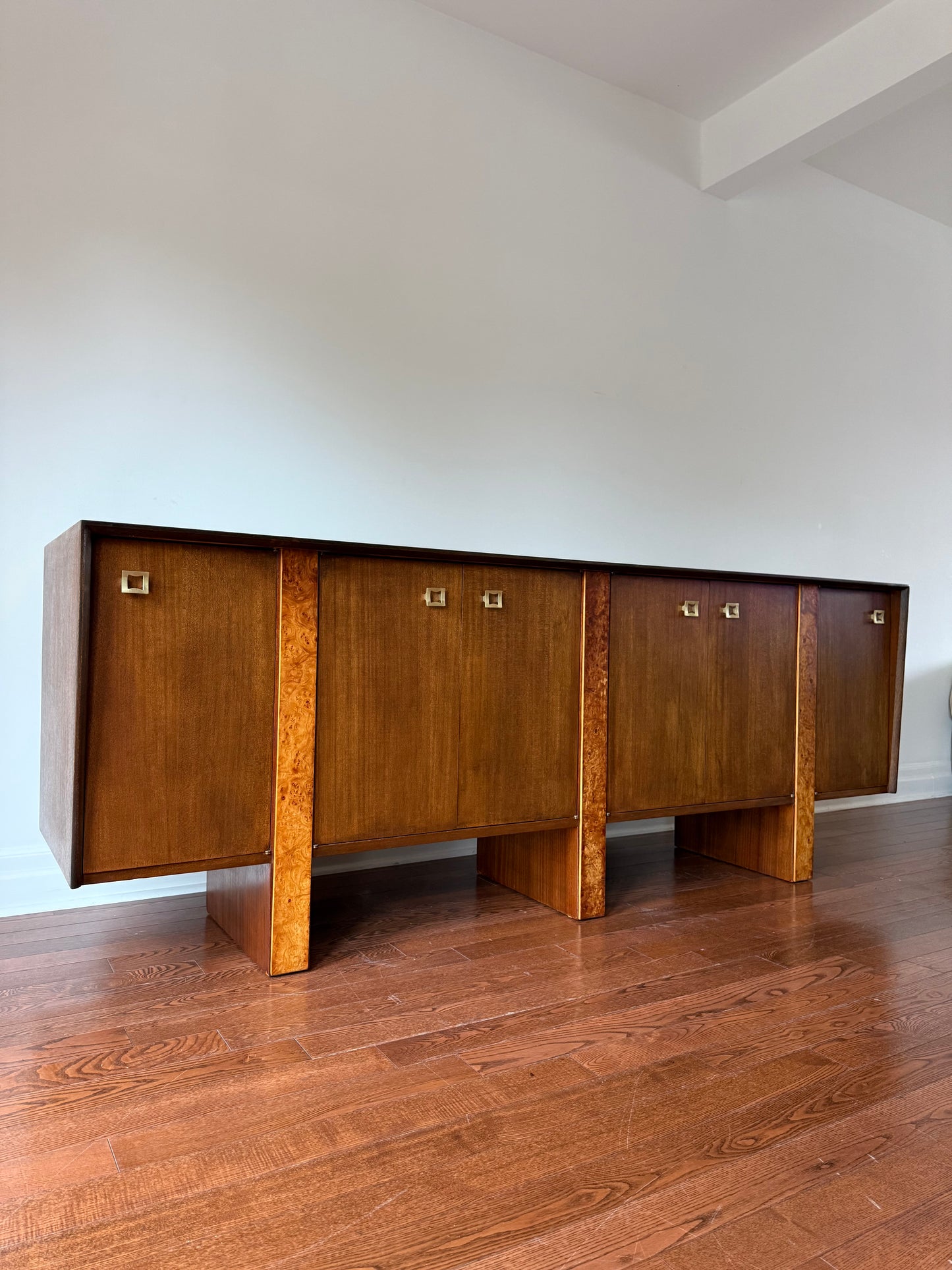 Vintage Walnut & Burlwood Sideboard