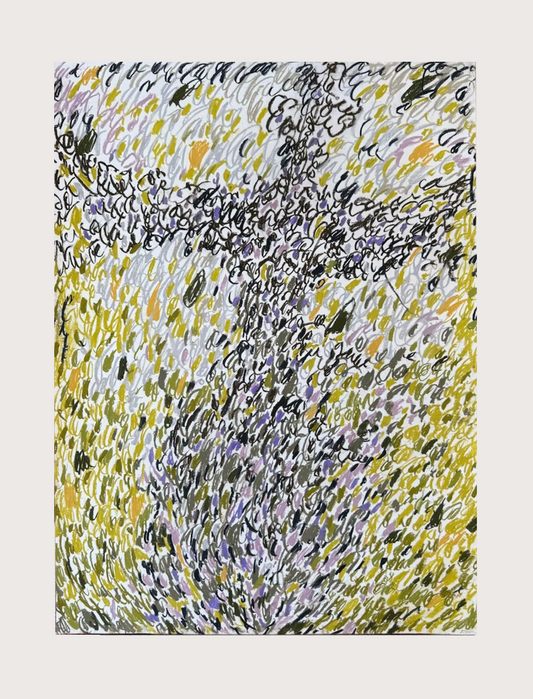 Untitled Drawing, pastel on paper, 30" x 22", 2026