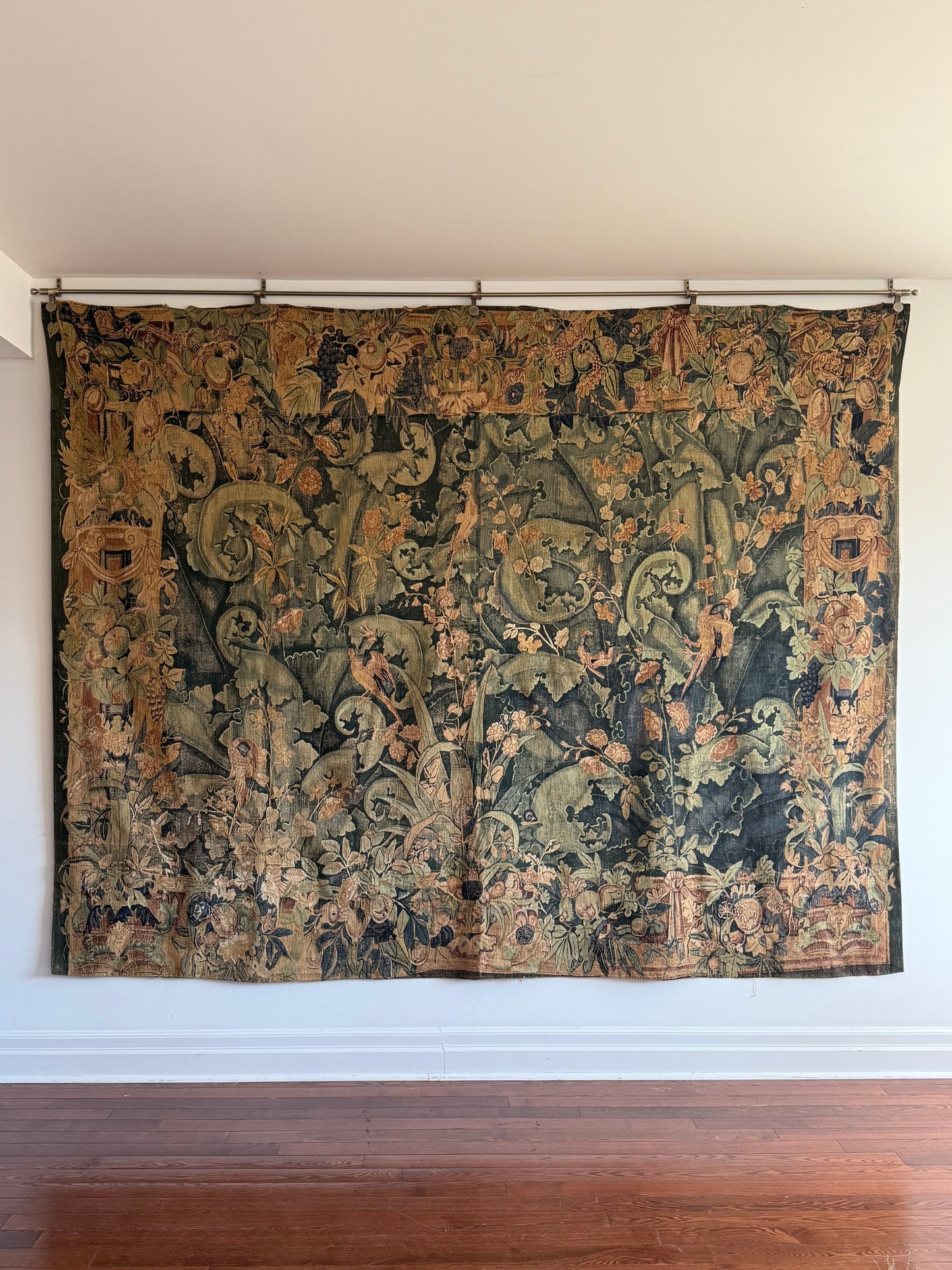 Birds of Paradise "Cartoon" Tapestry, 20th Century