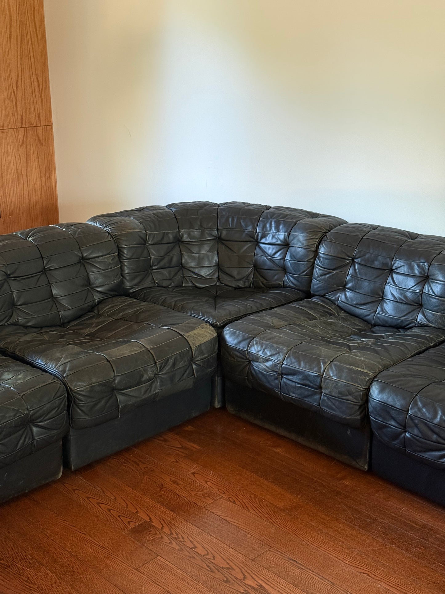 de Sede DS-11 Patchwork Leather Modular Sofa, 1970s, 9 Elements