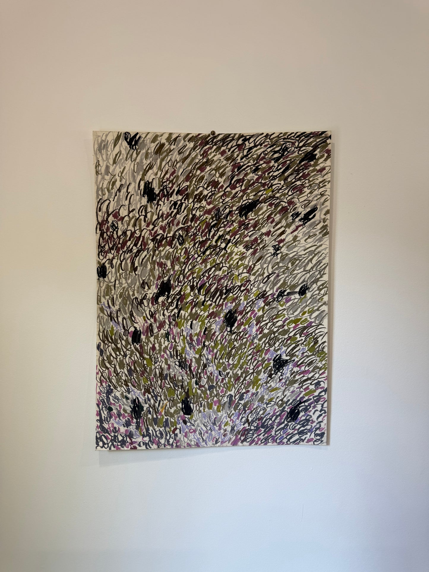 Untitled Drawing, pastel on paper, 30" x 22", 2026