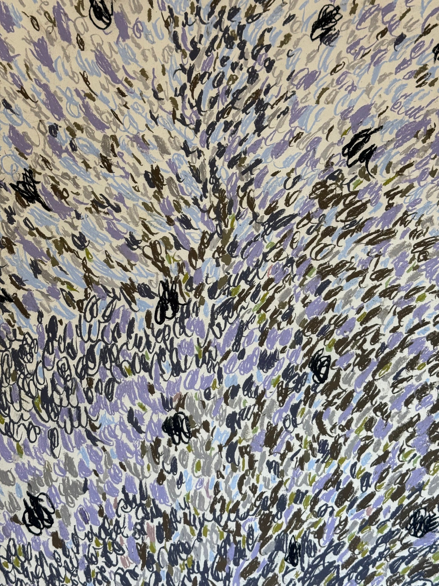 Untitled Drawing, pastel on paper, 30" x 22", 2026