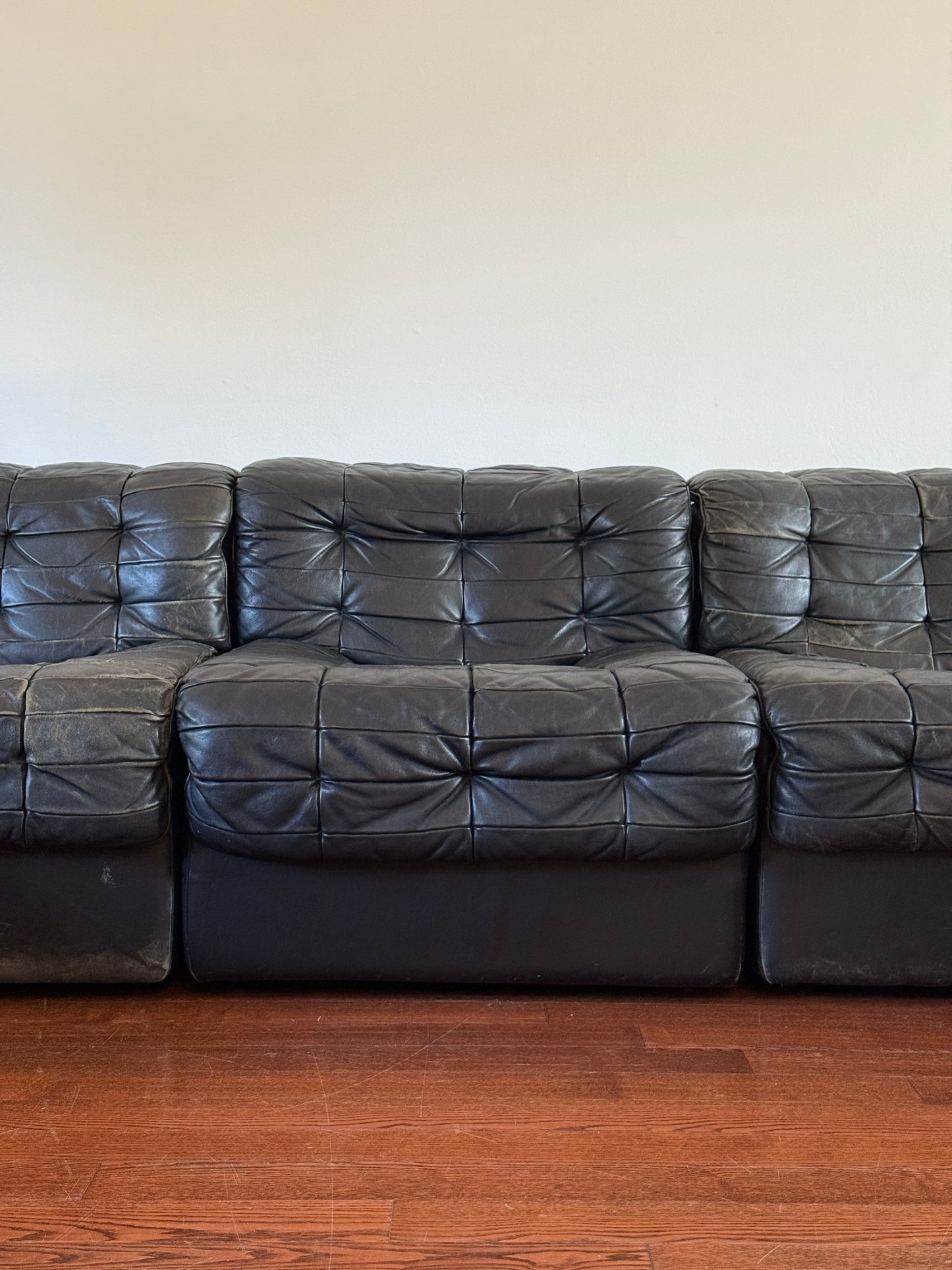 de Sede DS-11 Patchwork Leather Modular Sofa, 1970s, 9 Elements