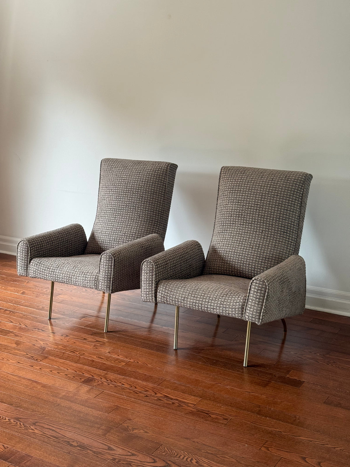 Concorde High Back Lounge Chairs by Louis Paolozzi, 1950s