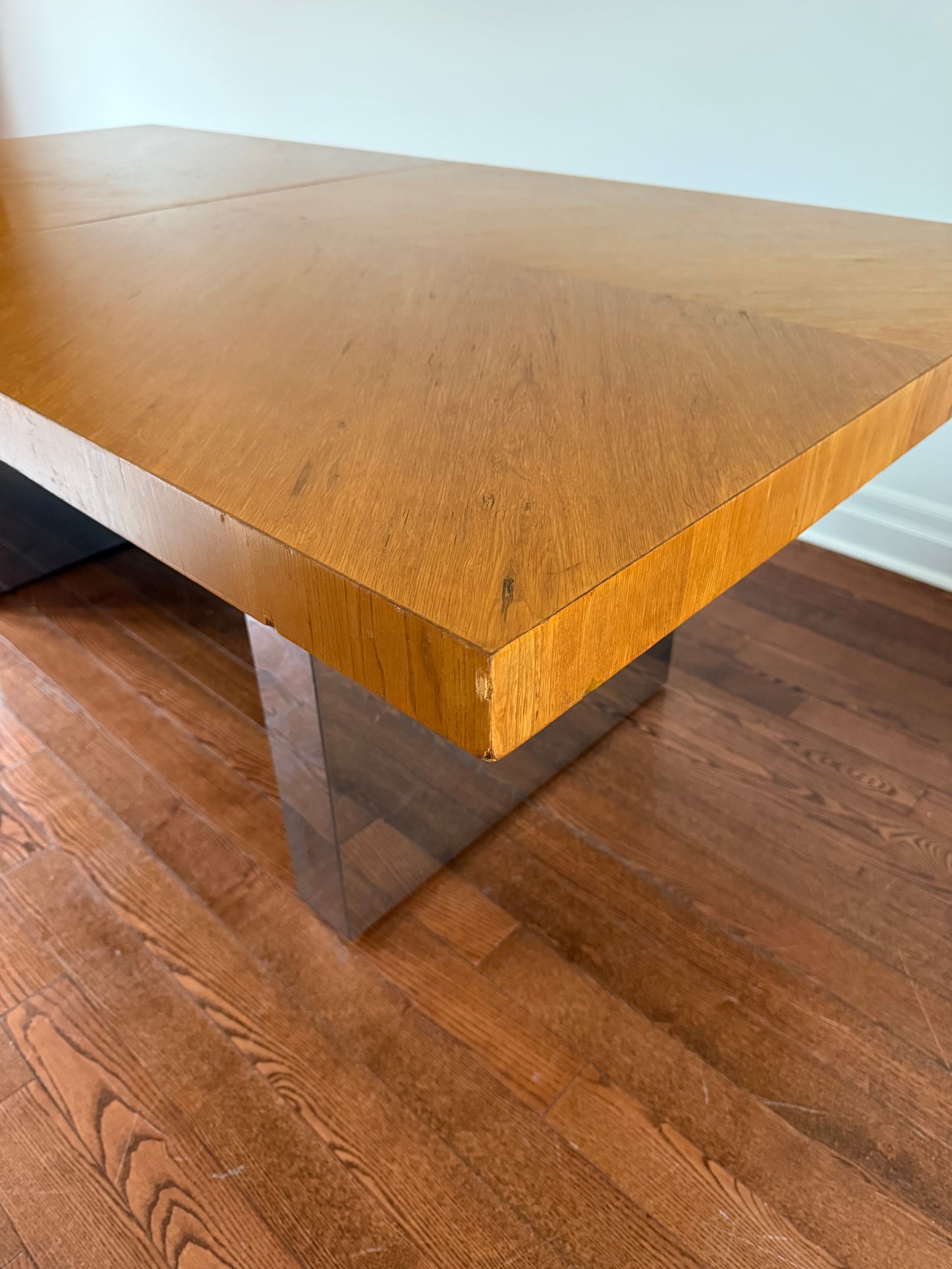 Milo Baughman Chrome & Walnut Dining Table for Thayer Coggin, 1970s