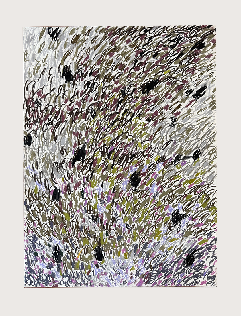 Untitled Drawing, pastel on paper, 30" x 22", 2026