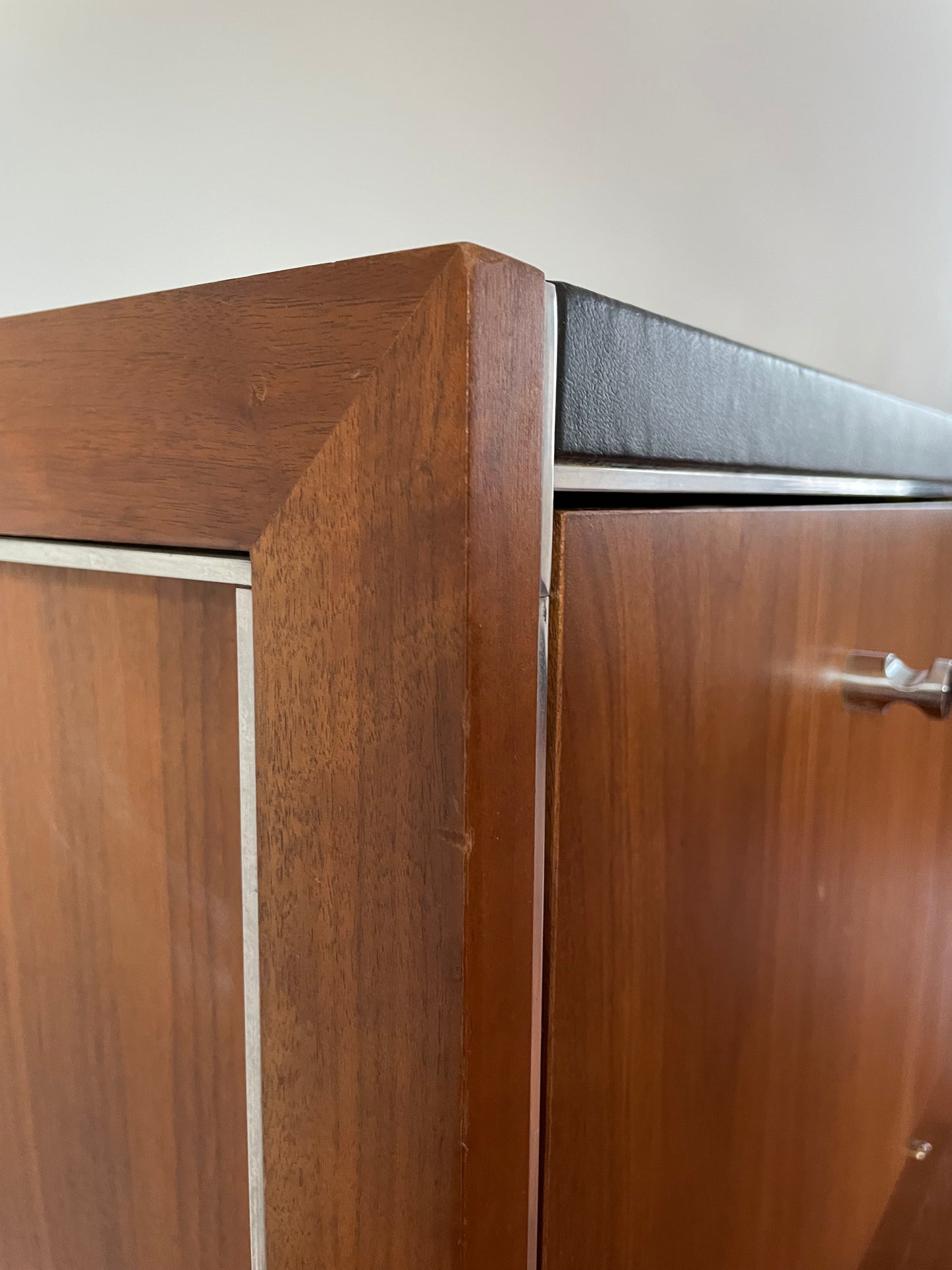 Walnut & Leather Credenza by Biltrite for Herman Miller