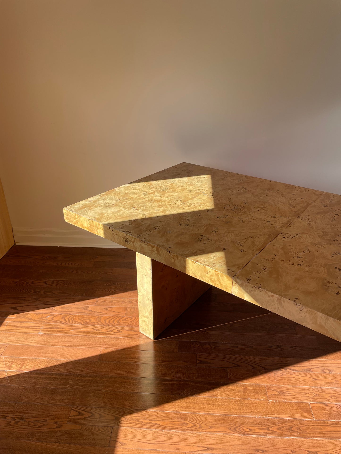 Elm Wood Burl Dining Table