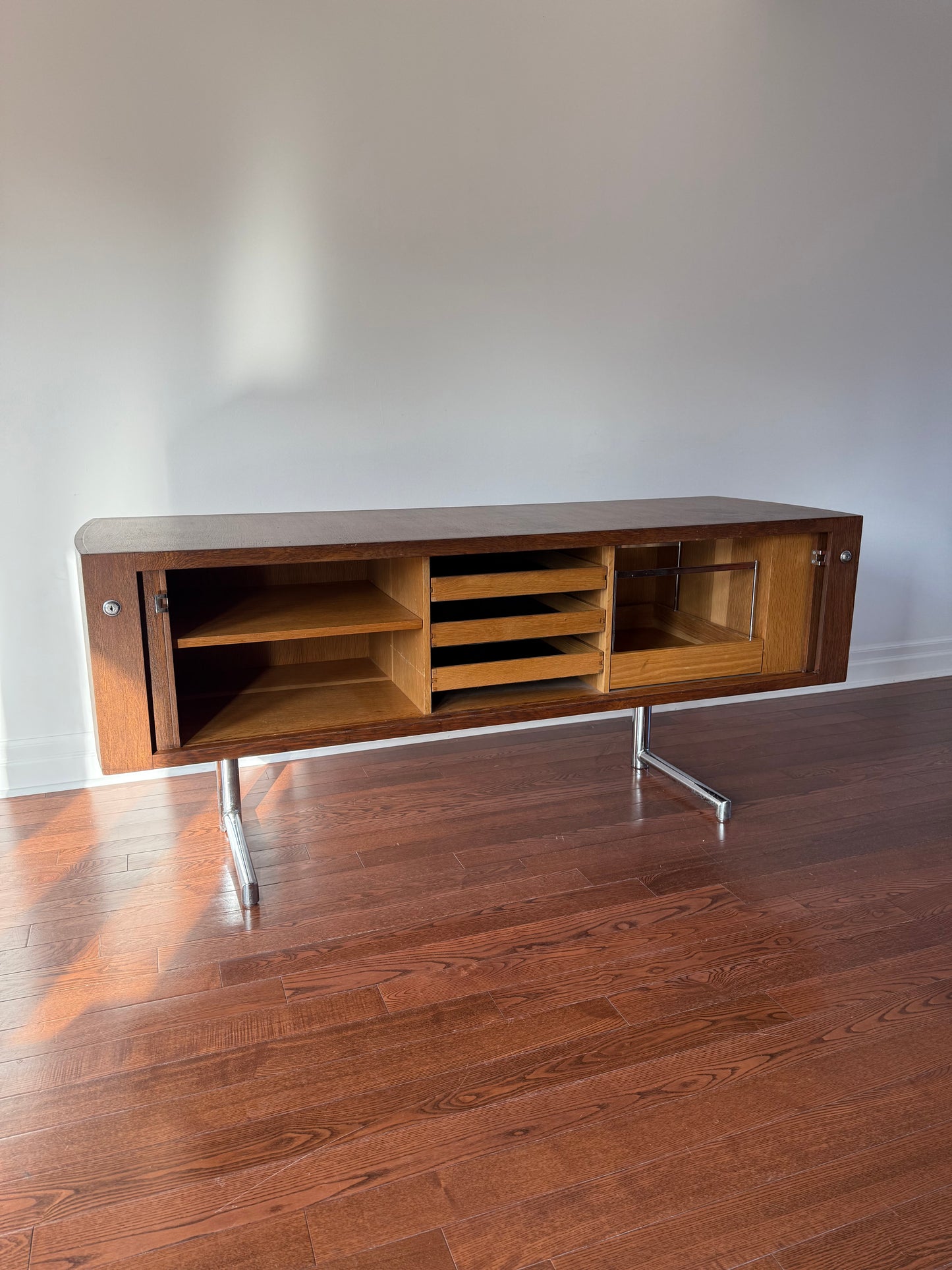 Leif Jacobsen Walnut Tambour Credenza