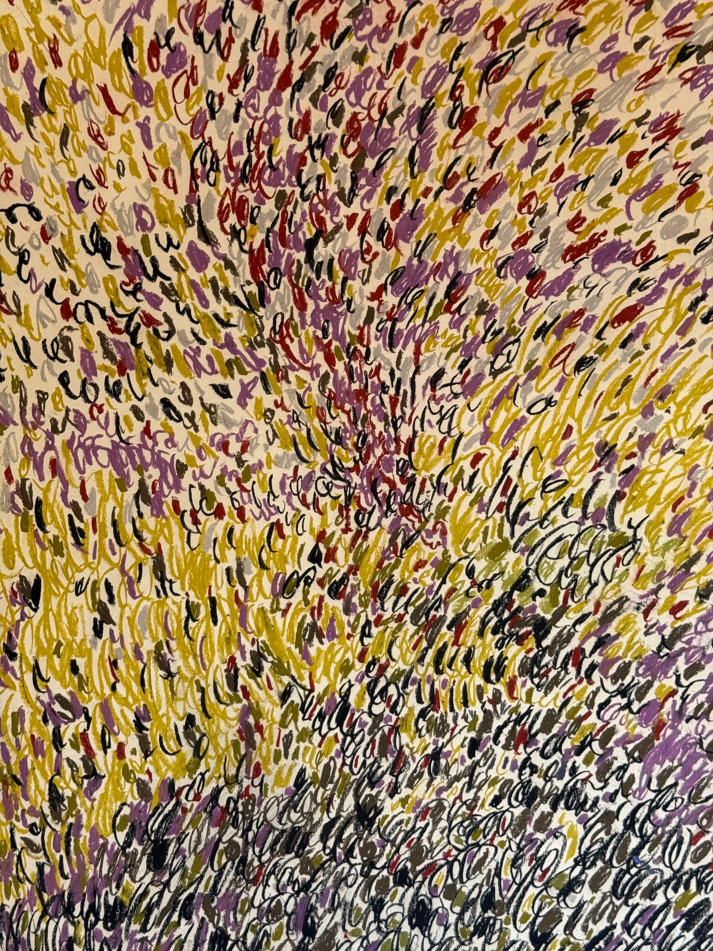 Untitled Drawing, pastel on paper, 30" x 22", 2026
