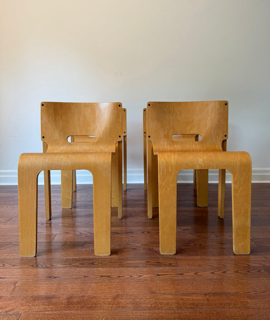 MS-SC Stacking Bentwood Chairs by Keith Muller & Michael Stewart for Ambiant Systems