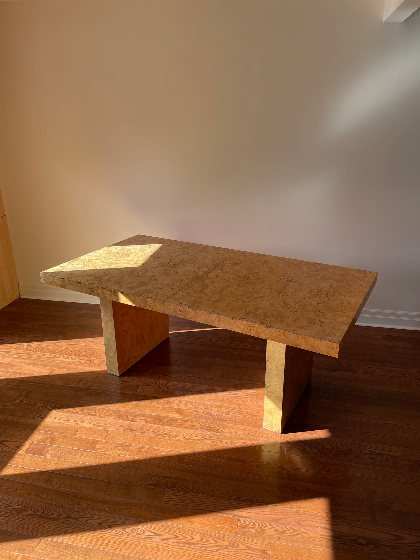 Elm Wood Burl Dining Table