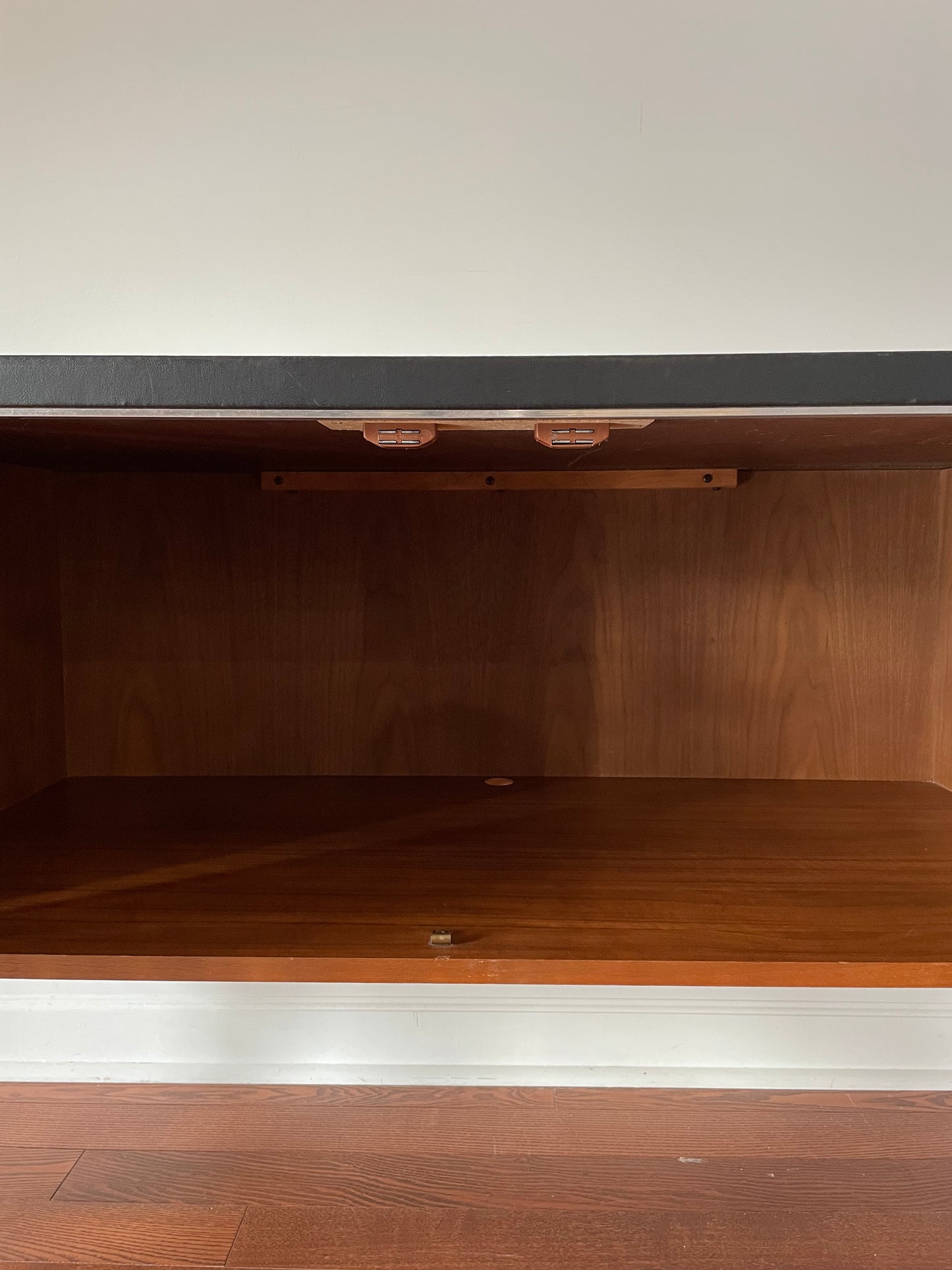 Walnut & Leather Credenza by Biltrite for Herman Miller