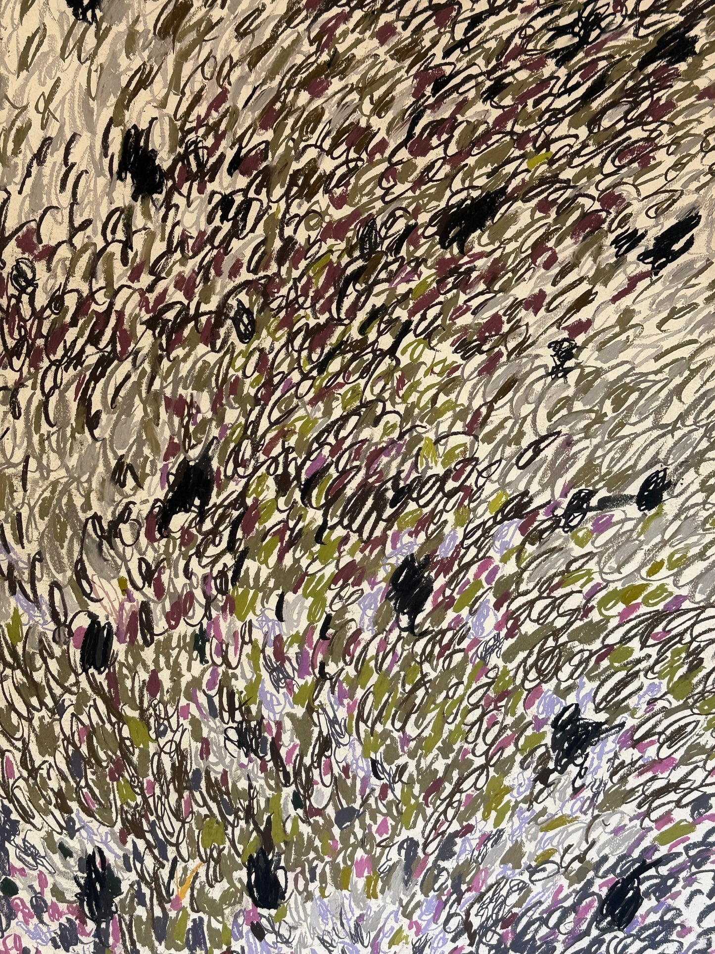 Untitled Drawing, pastel on paper, 30" x 22", 2026