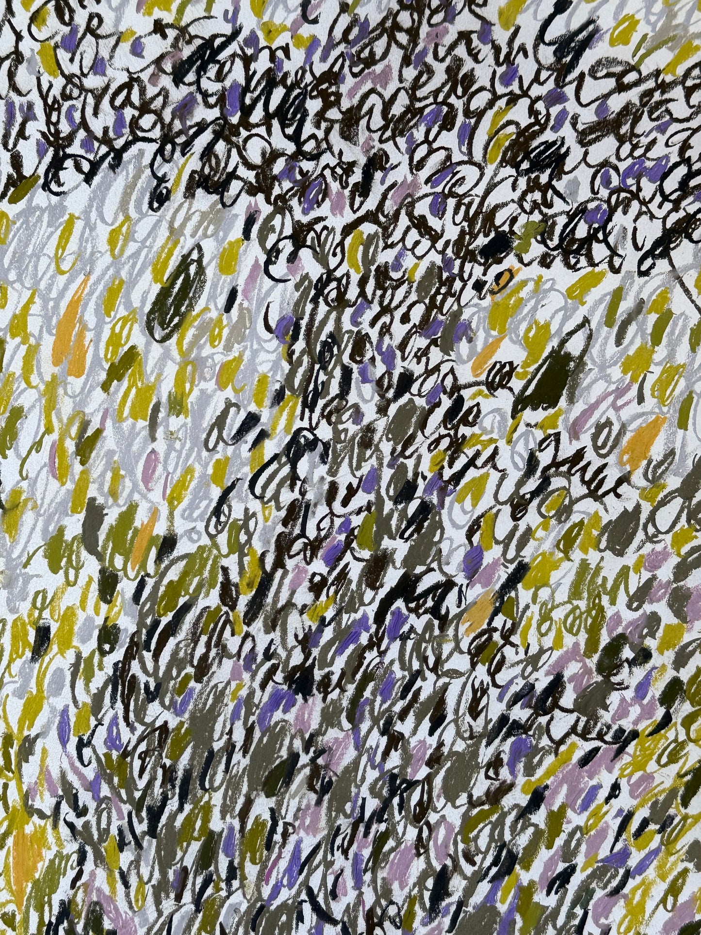 Untitled Drawing, pastel on paper, 30" x 22", 2026