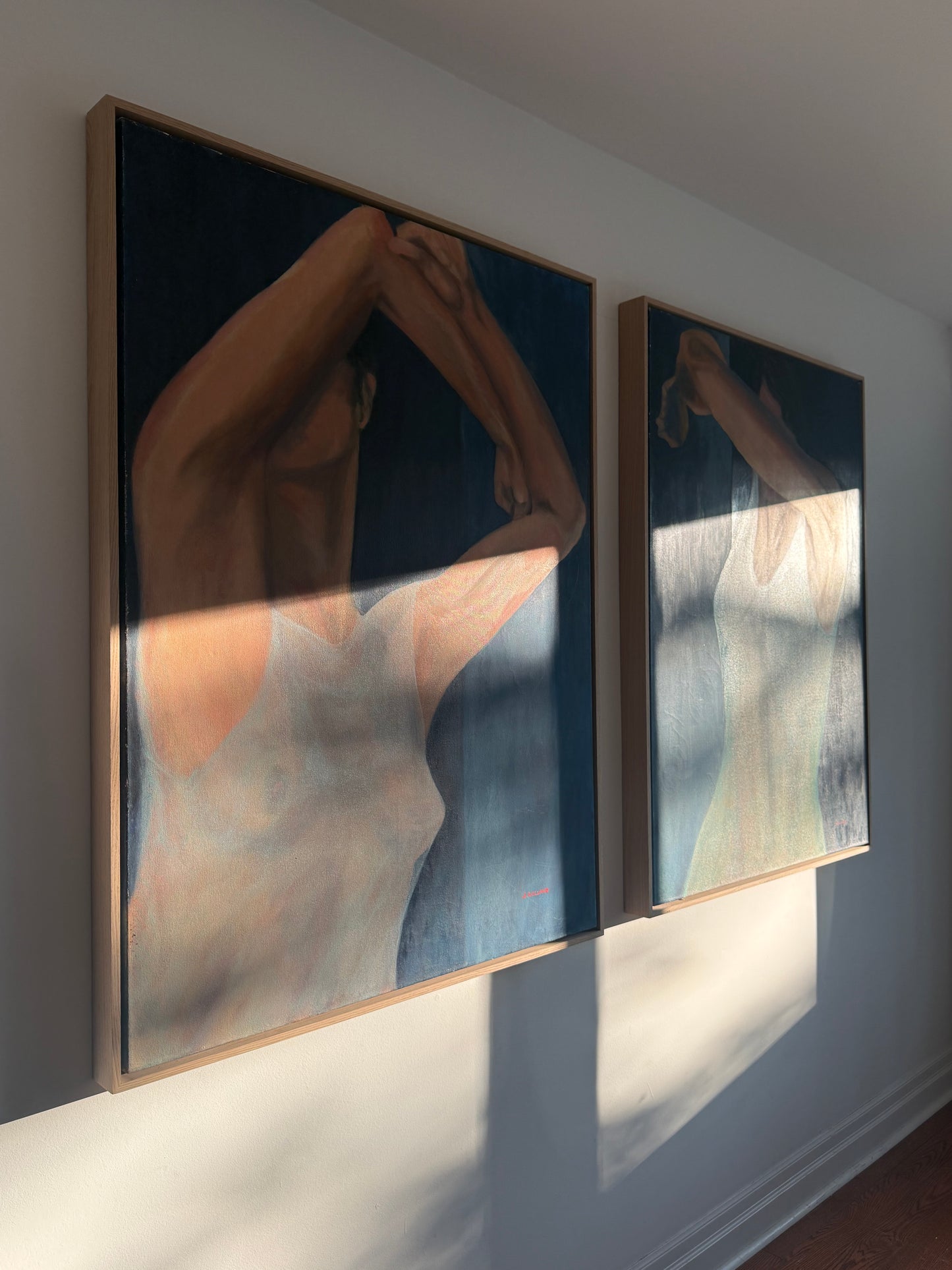 Lady figures, acrylic on canvas, 36" x 48"