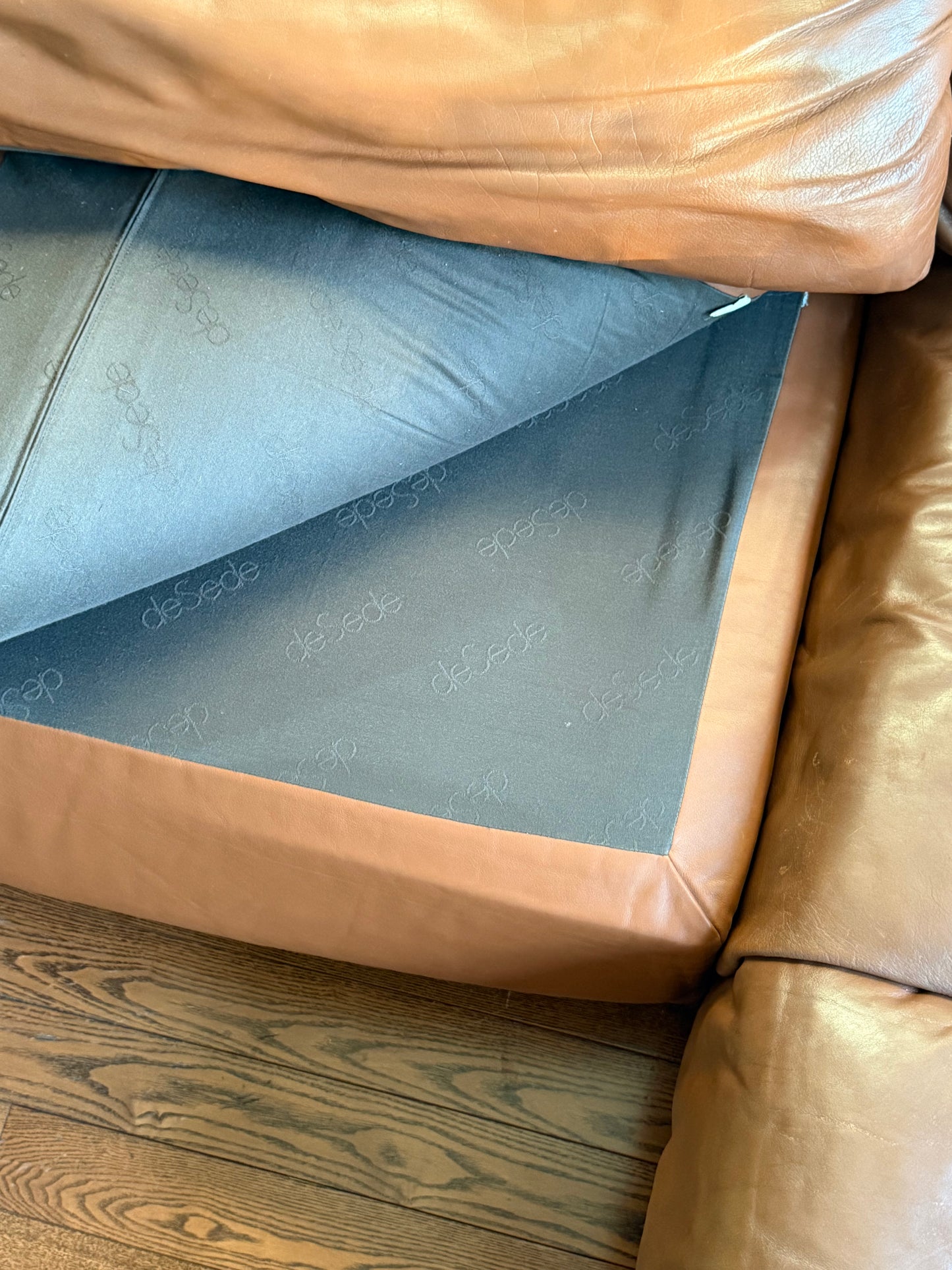 de Sede Leather Sectional Sofa, 1980s