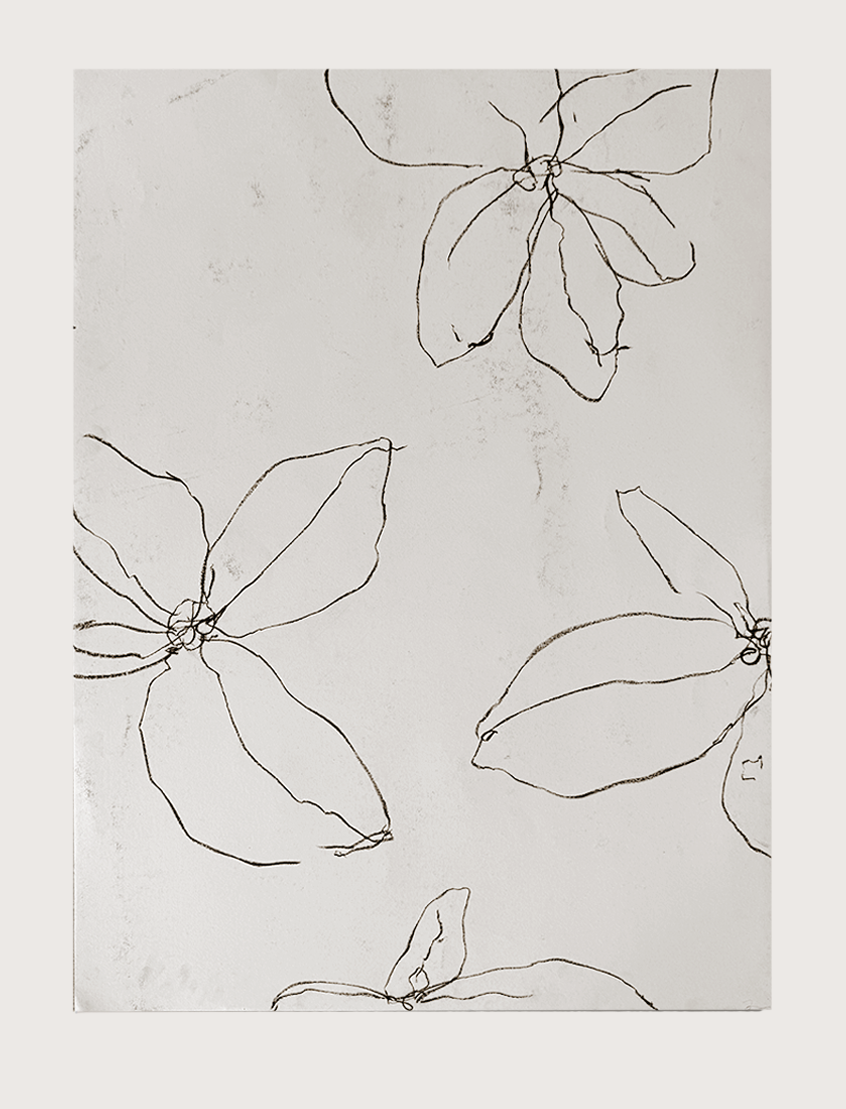Untitled Drawing, pastel on paper, 30" x 22", 2026