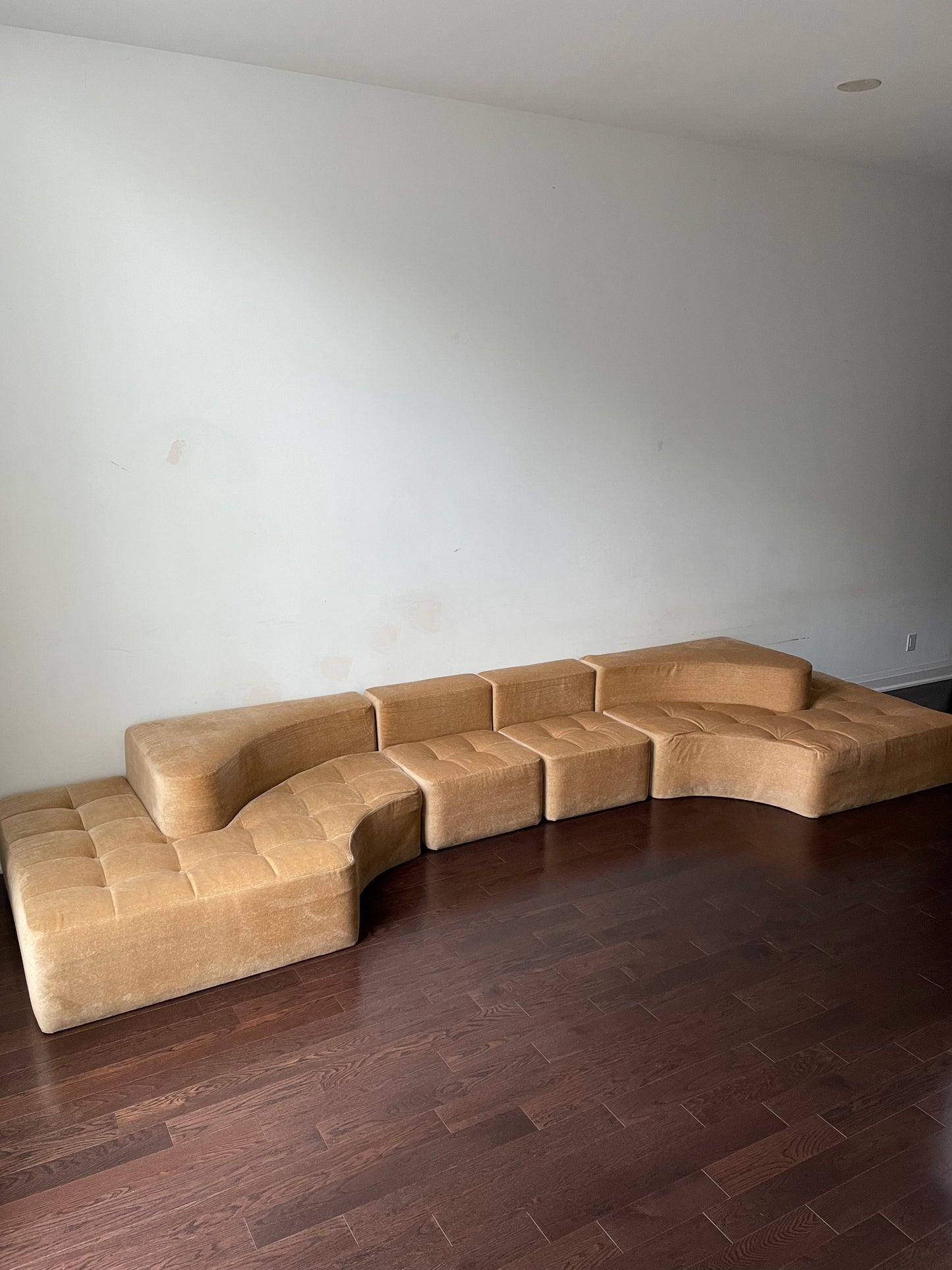 Vintage Custom Velvet Modular Sofa