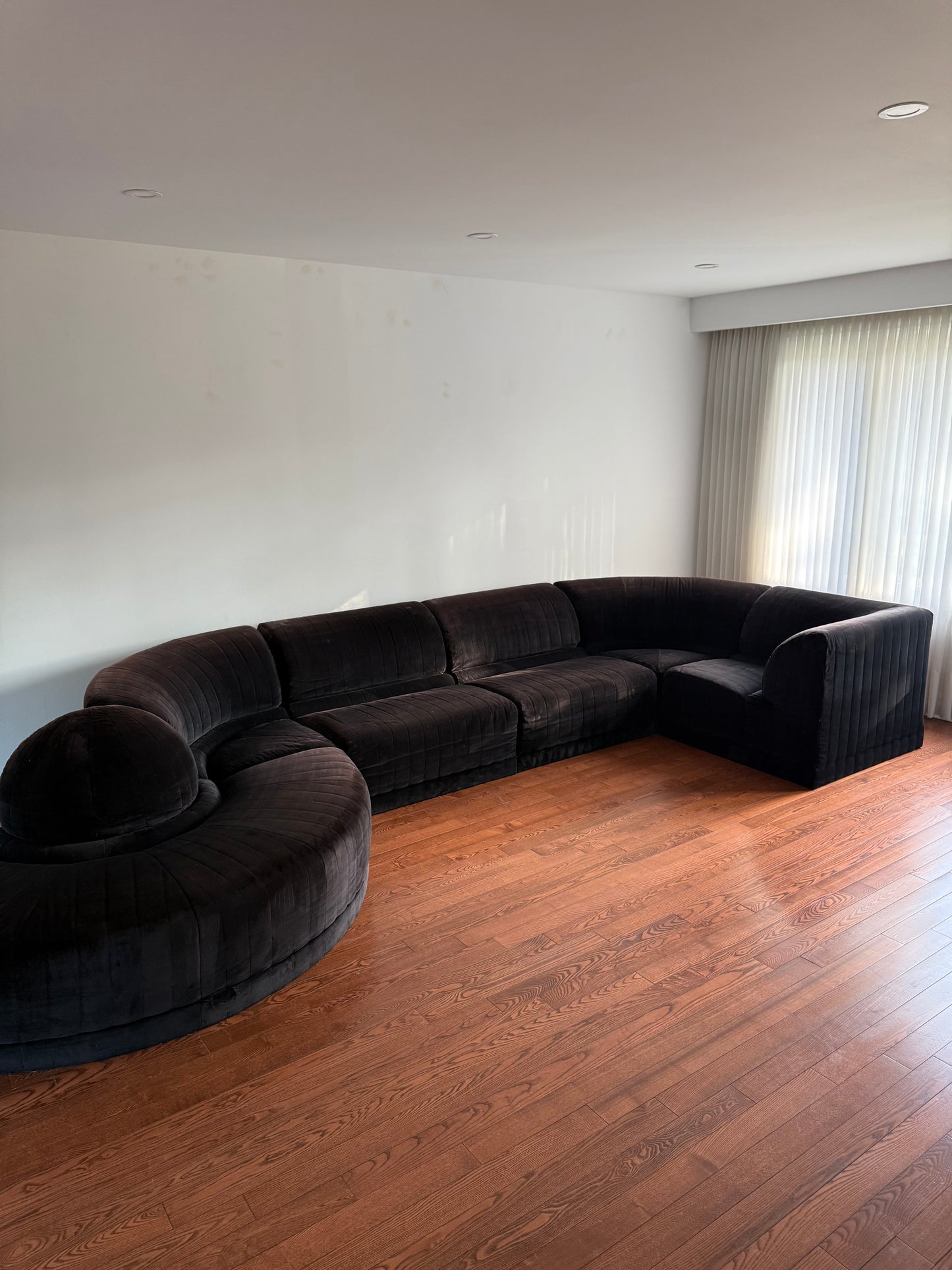 6 Piece Modular Serpentine Sectional Sofa by Roche Bobois, 1979