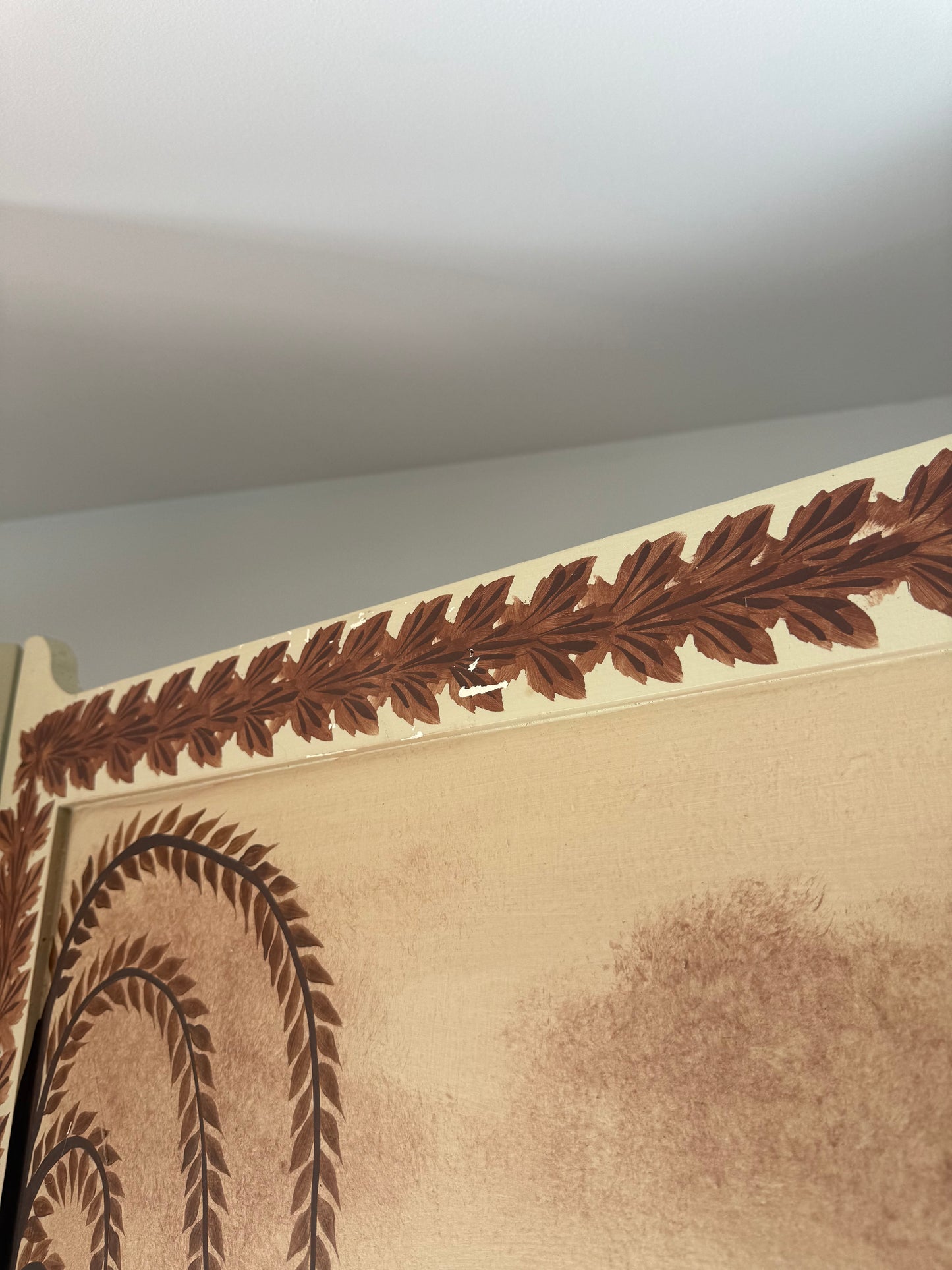Folk Art Room Divider by Gail Ryan, 1990s
