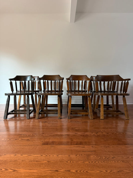 148 x Solid Oak Restaurant, Pub, Bistro or Dining Chairs, 1980 Lo