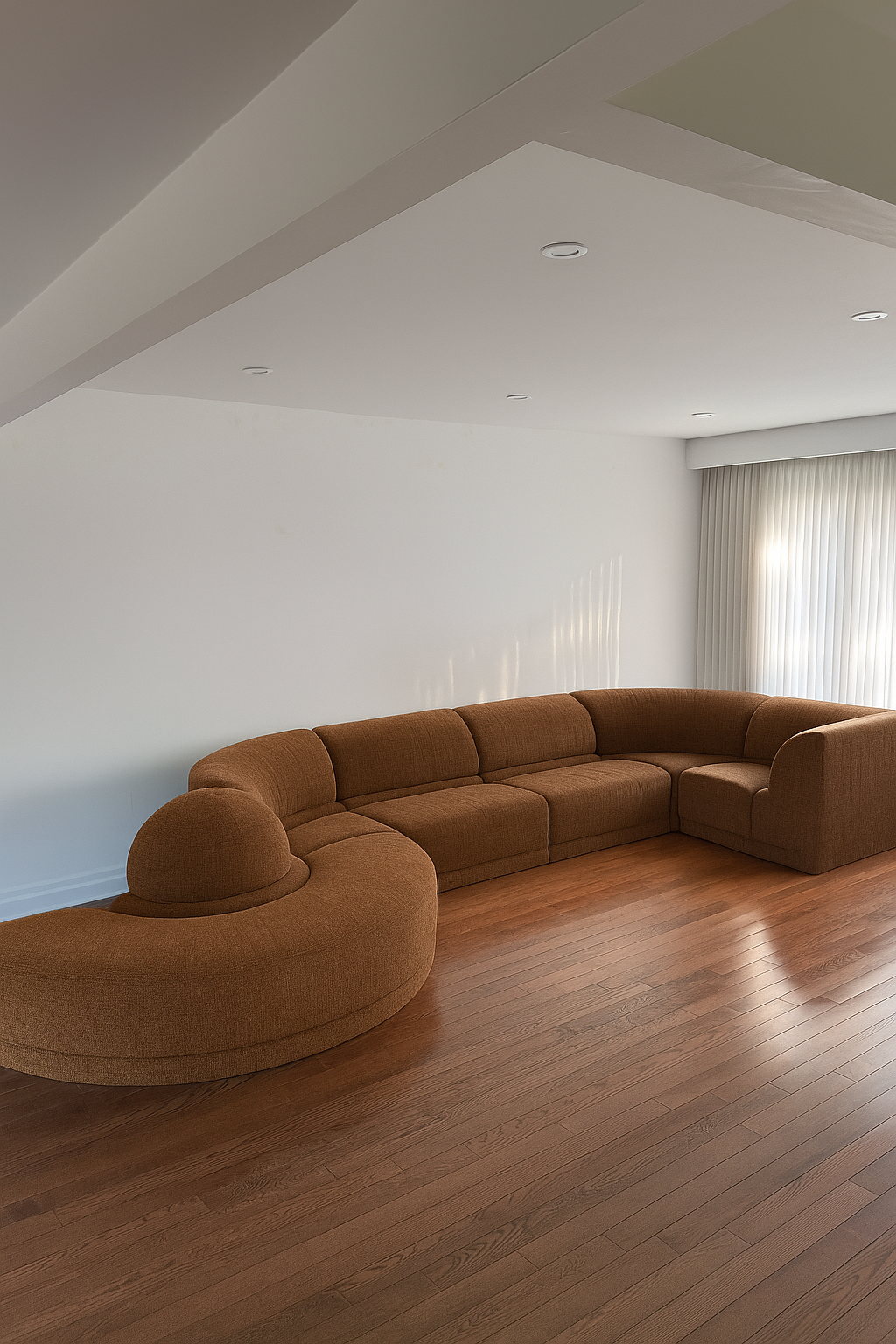 6 Piece Modular Serpentine Sectional Sofa by Roche Bobois, 1979