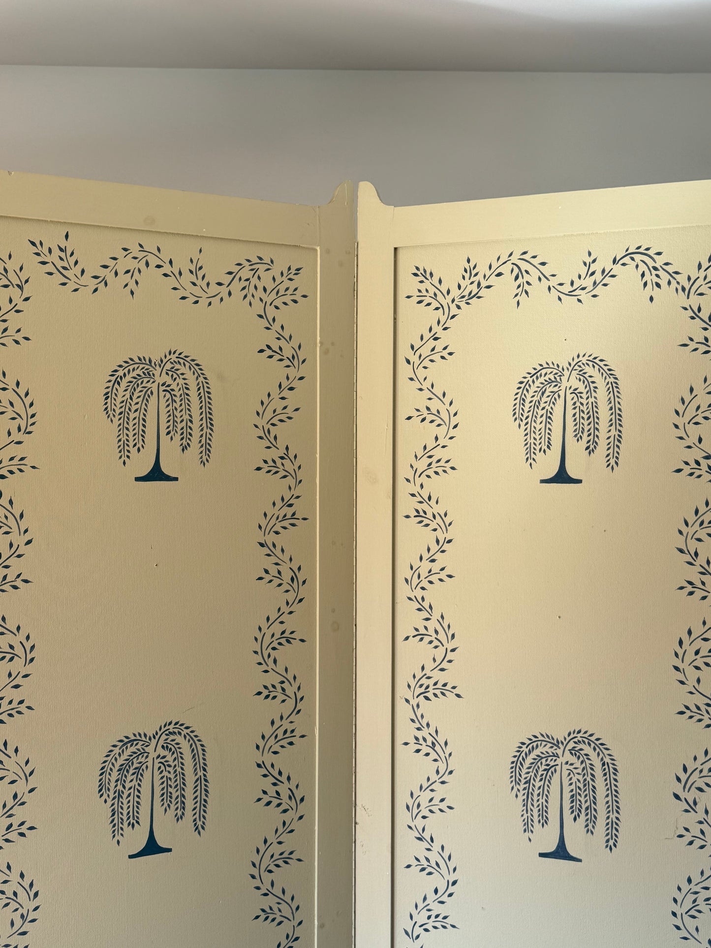 Folk Art Room Divider by Gail Ryan, 1990s