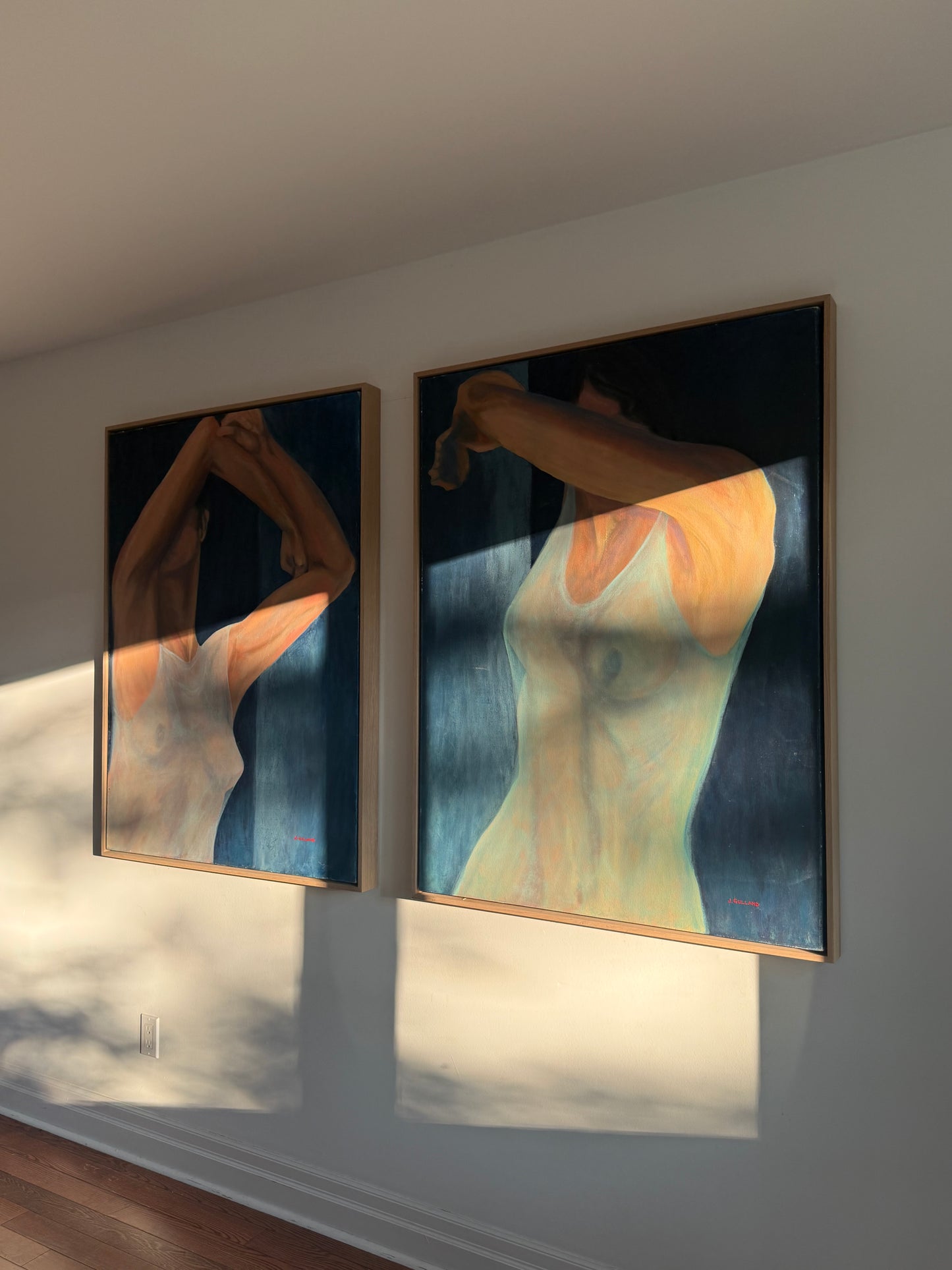 Lady figures, acrylic on canvas, 36" x 48"