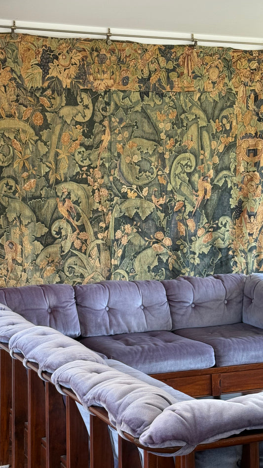 Slatback Sectional Sofa, 1970s