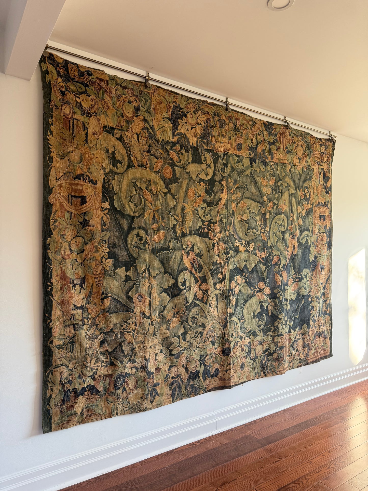 Birds of Paradise "Cartoon" Tapestry, 20th Century