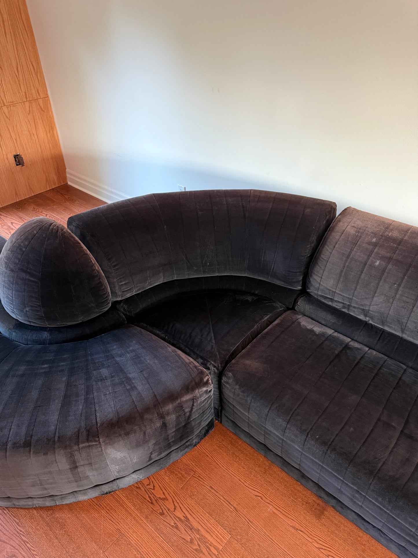 6 Piece Modular Serpentine Sectional Sofa by Roche Bobois, 1979