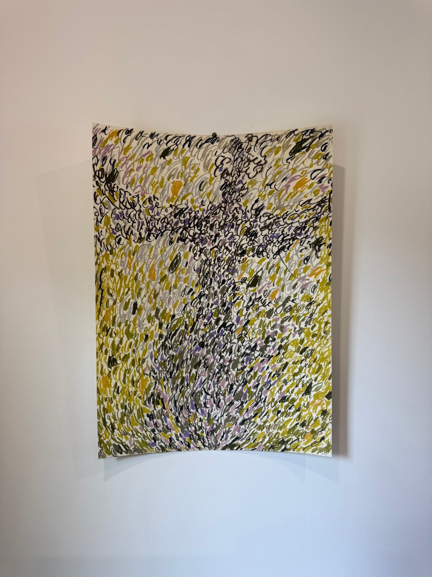 Untitled Drawing, pastel on paper, 30" x 22", 2026
