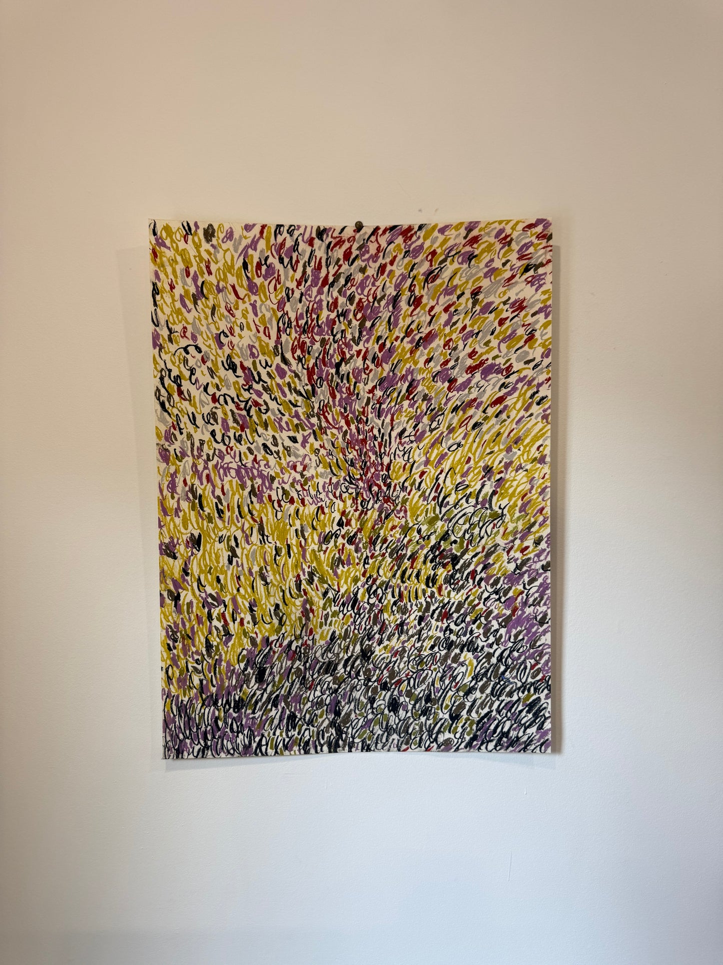Untitled Drawing, pastel on paper, 30" x 22", 2026