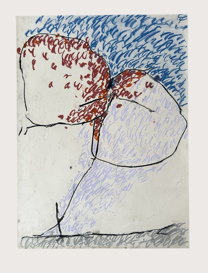 Untitled Drawing, pastel on paper, 30" x 22", 2026