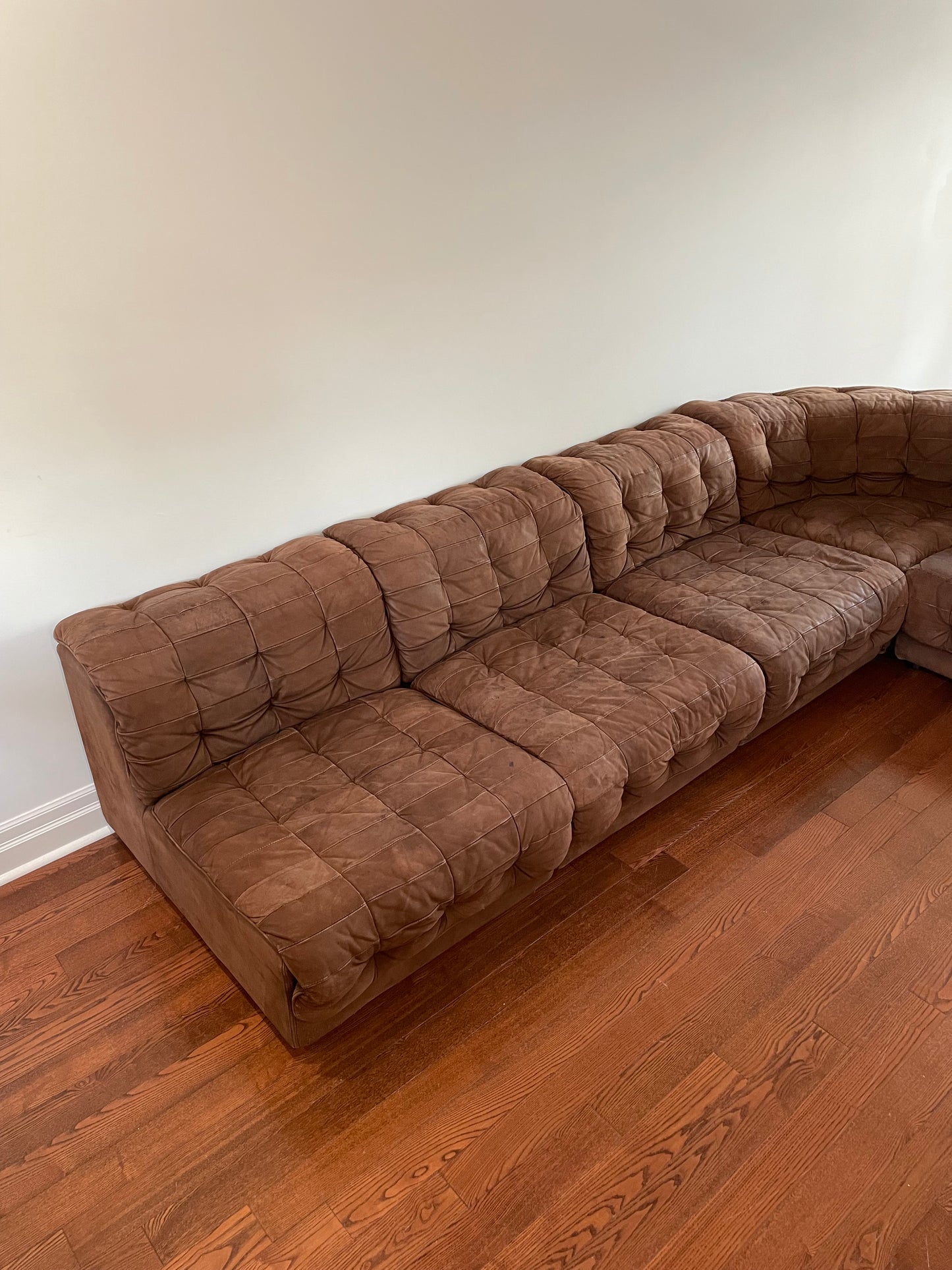 Interna Nubuck Leather Patchwork Modular Sofa, 1984