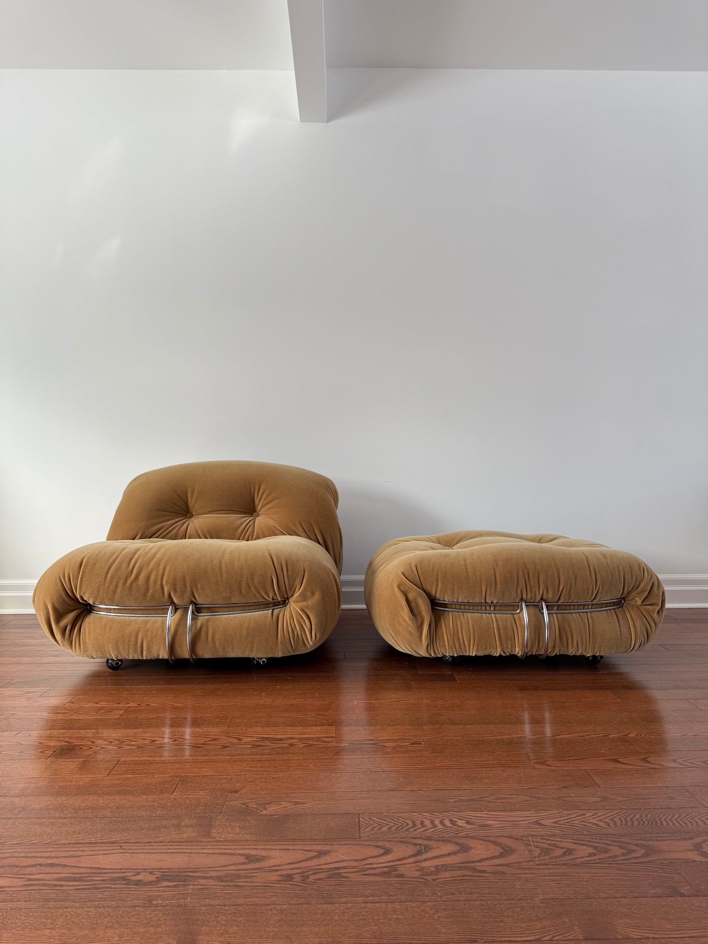 Soriana Lounge Chair & Pouf by Afra & Tobia Scarpa for Cassina