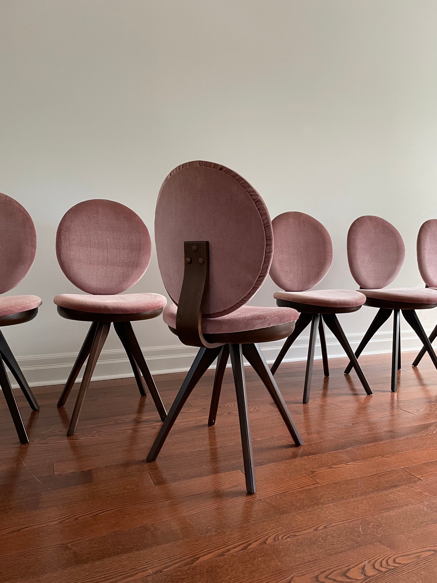 Lollipop Dining Chairs by Honderich, 1940s