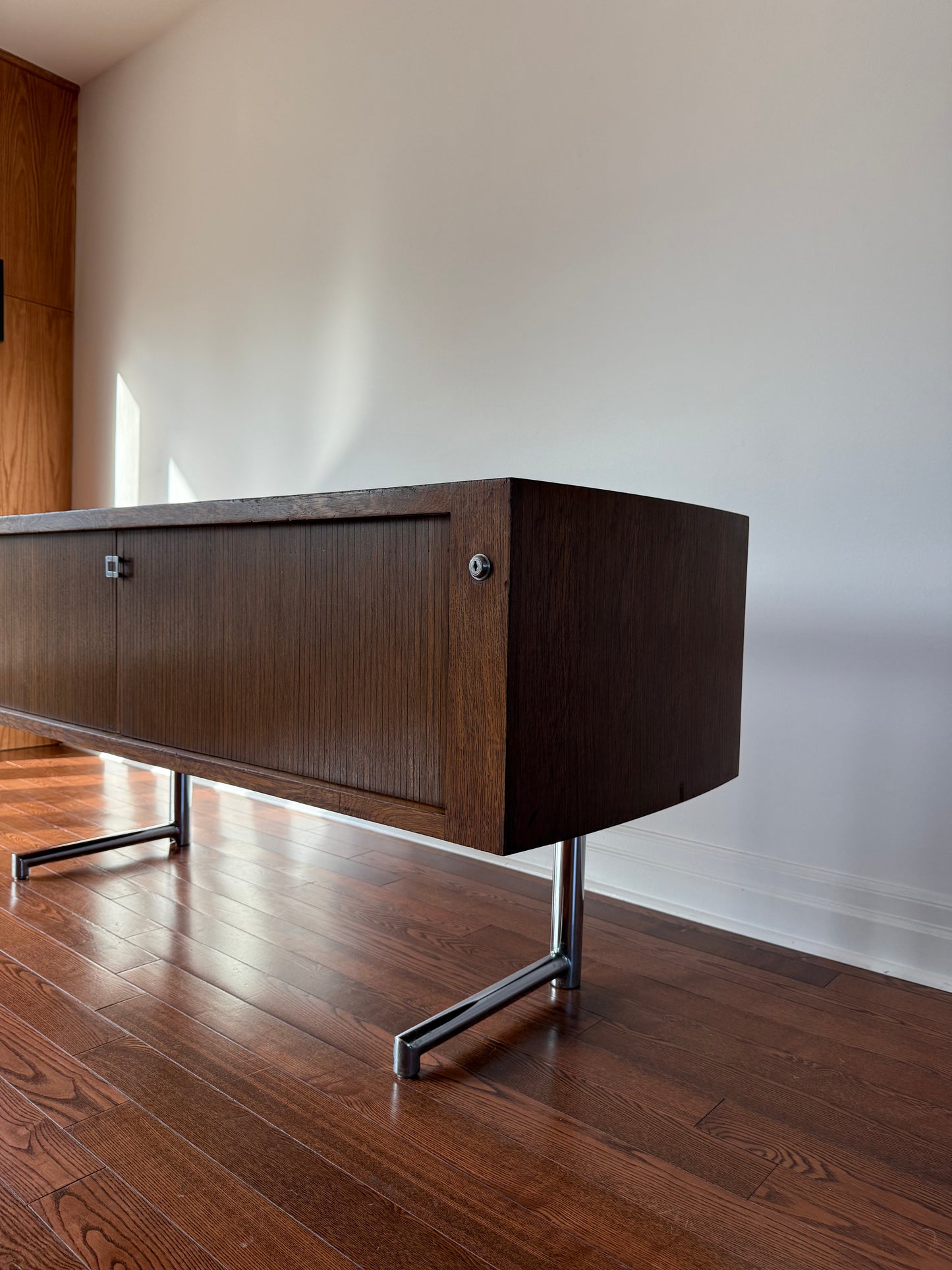 Leif Jacobsen Walnut Tambour Credenza