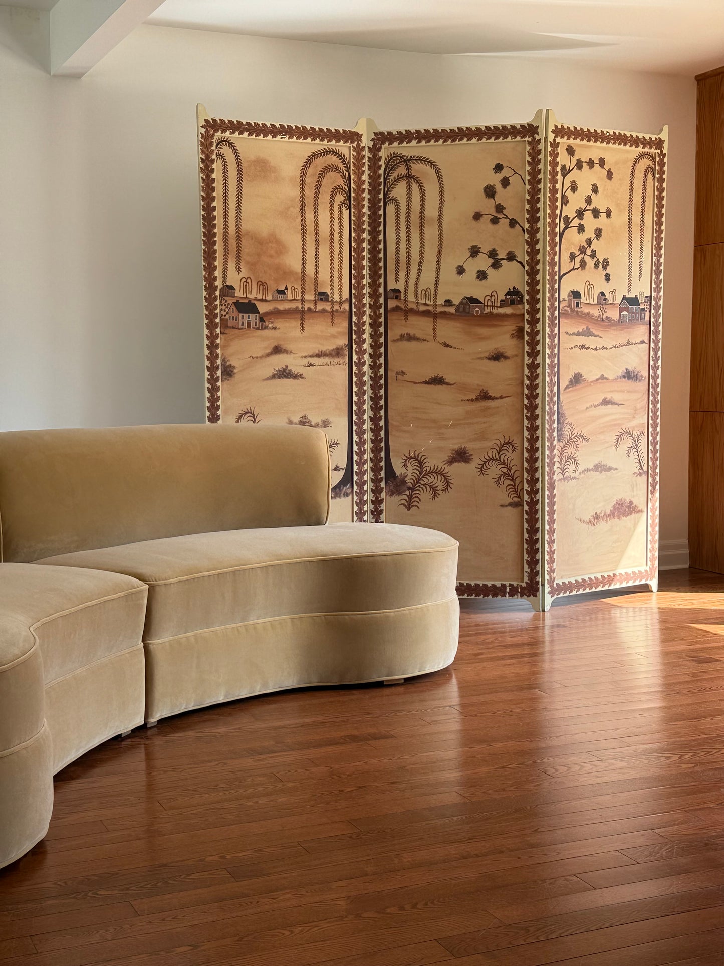 Folk Art Room Divider by Gail Ryan, 1990s