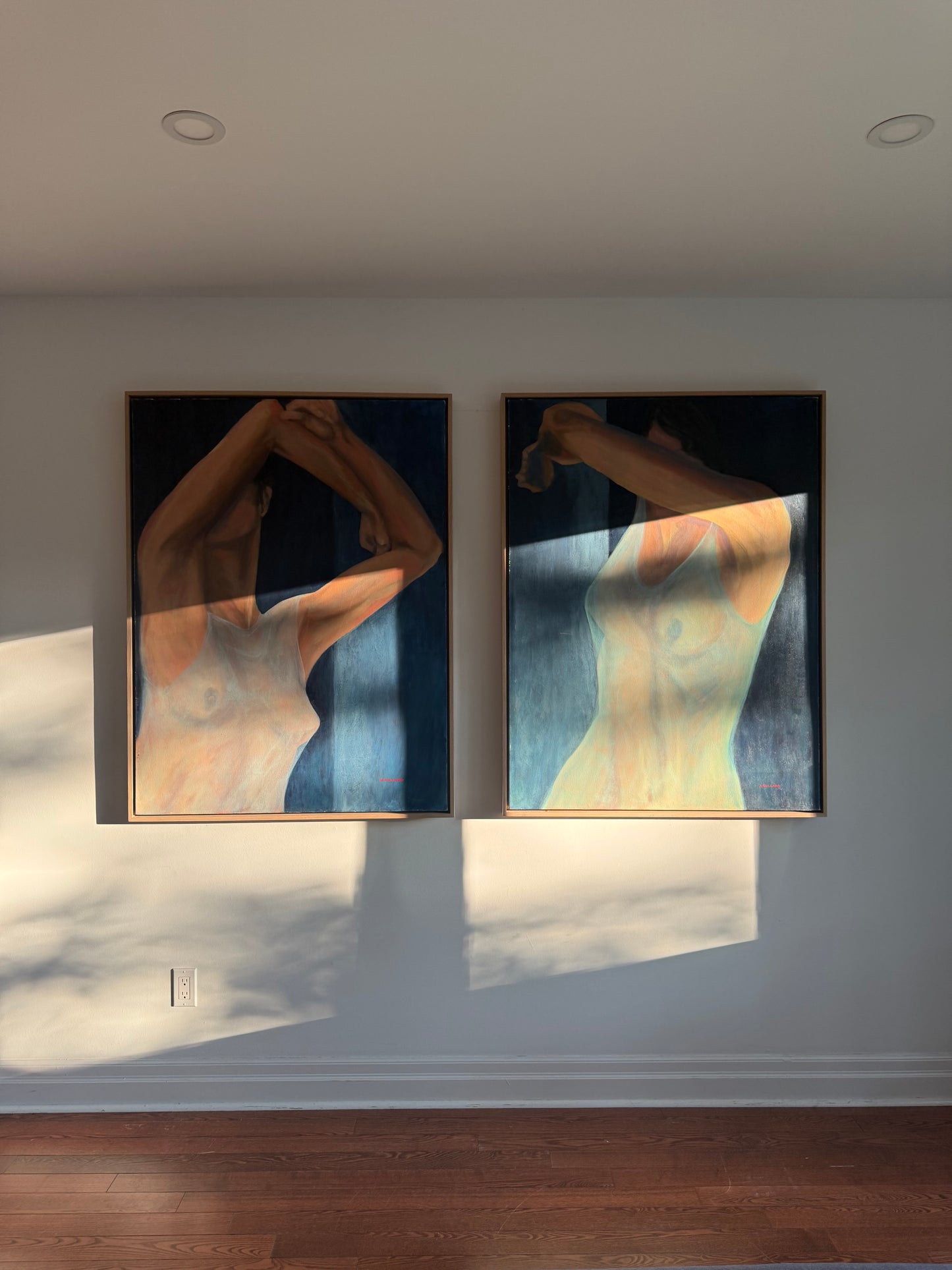 Lady figures, acrylic on canvas, 36" x 48"