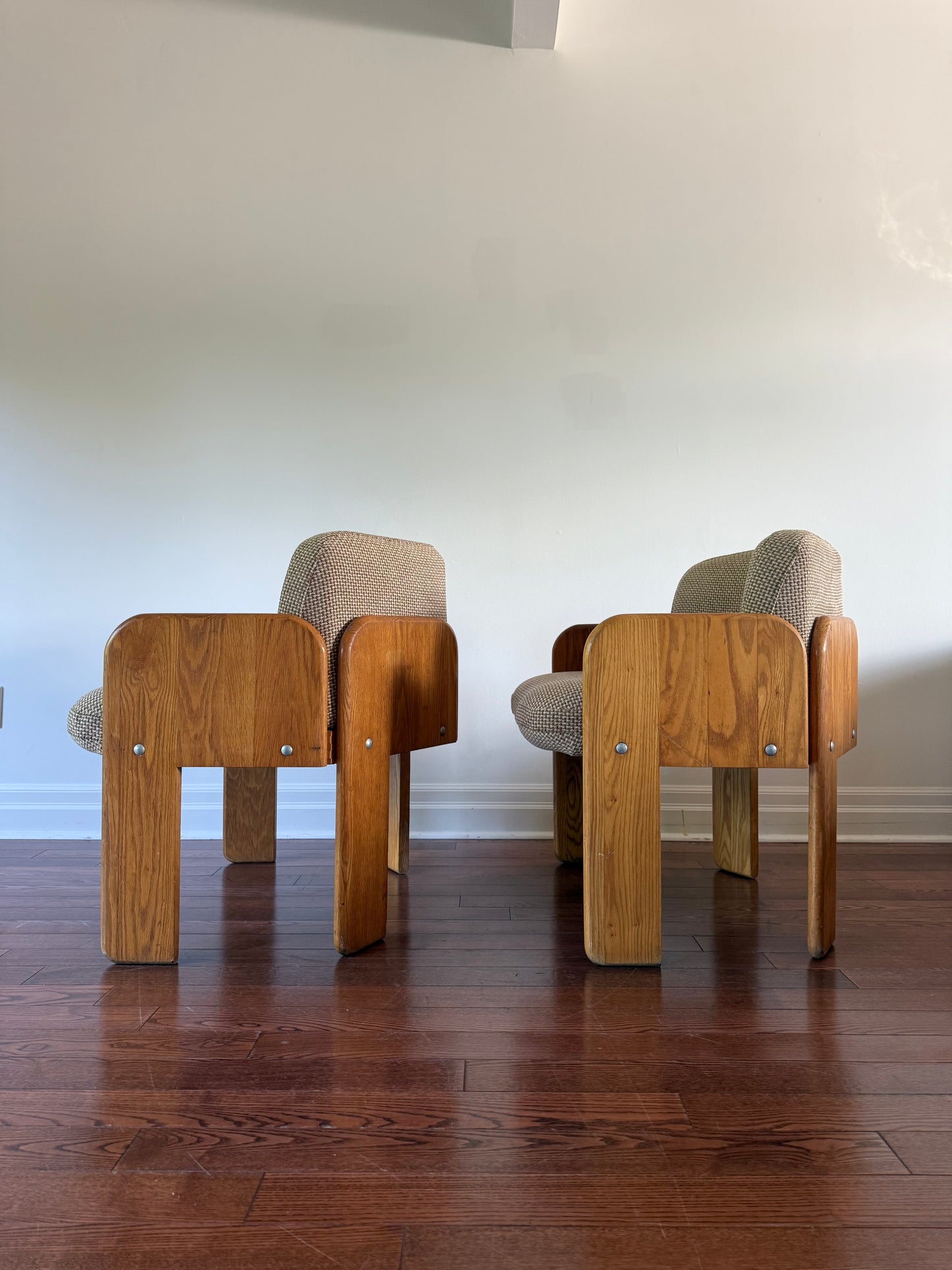 Handmade Oak Tub Armchairs