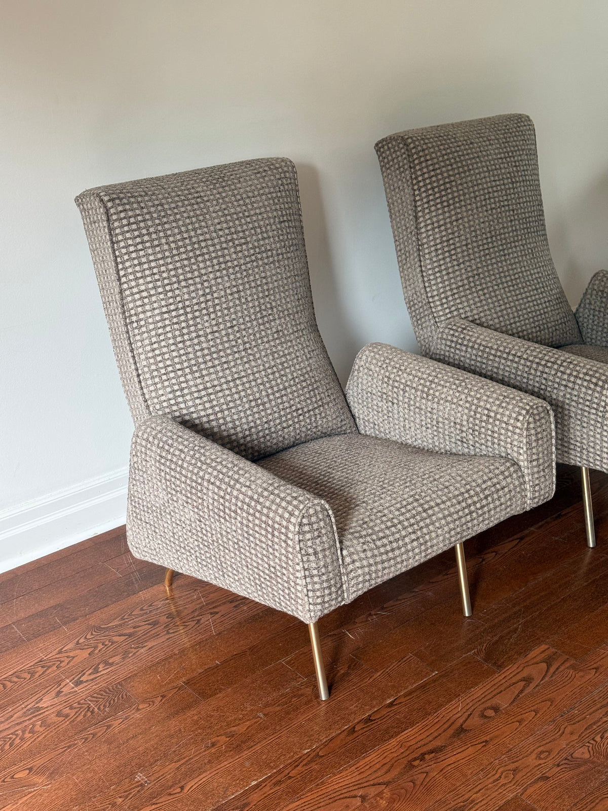 Concorde High Back Lounge Chairs by Louis Paolozzi, 1950s