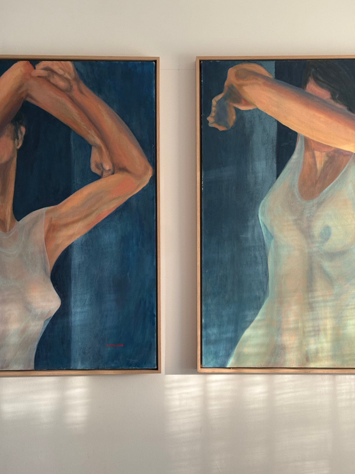 Lady figures, acrylic on canvas, 36" x 48"