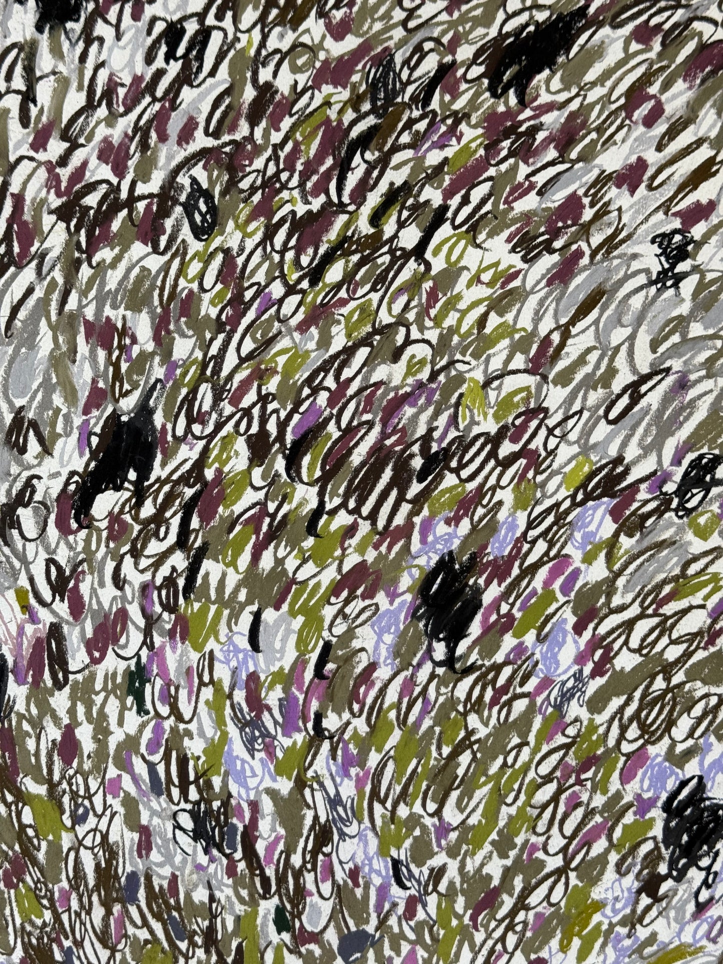 Untitled Drawing, pastel on paper, 30" x 22", 2026