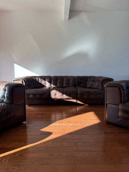 de Sede DS 11 Modular Patchwork Leather Sofa & Loveseats