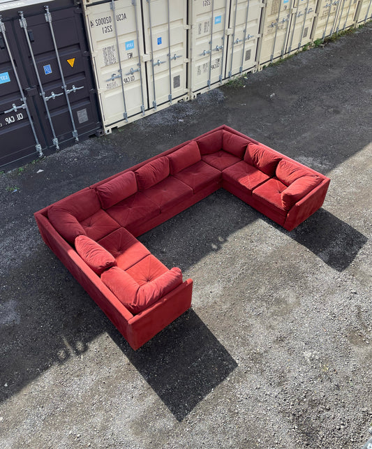 Milo Baughman Playpen Style Sectinal Sofa